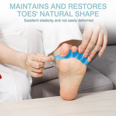 KTSAY on a bare foot during yoga showing comfort and spacing