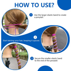 KUNAL hair wrap in use on a surfer keeping ponytail secure and tangle-free during activity