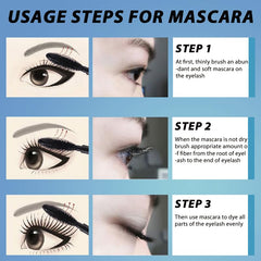 KUNSHNBEI QIC mascara applied on lashes showing visible length and volume