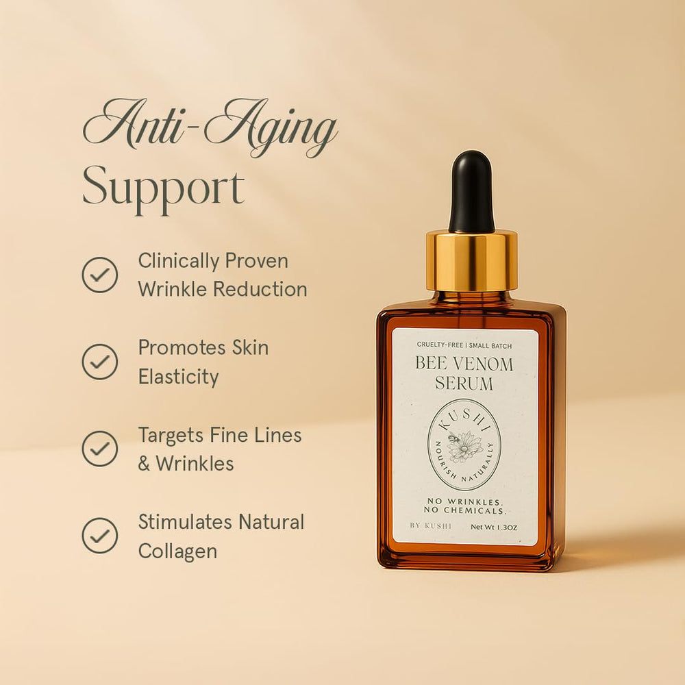 KUSHI dropper closeup dispensing precise serum for targeted application