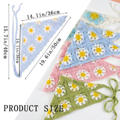 KuuGuu close-up of daisy crochet detail highlighting decorative texture