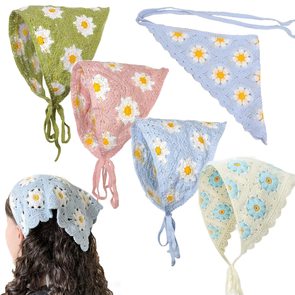 KuuGuu front view of four colored bandanas showing variety and ready-to-wear