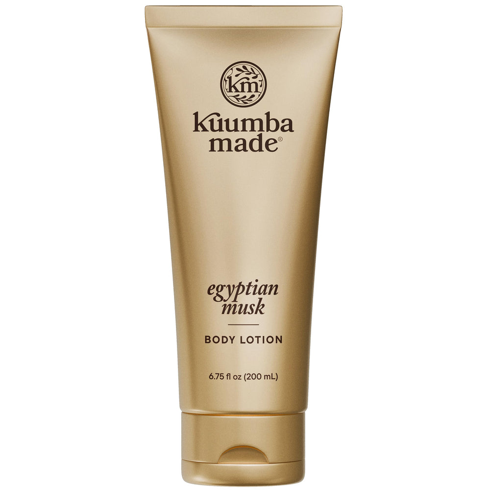 Kuumba Made front bottle view showing elegant packaging and travel-ready size