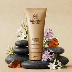 Kuumba Made shea butter and calendula display showing botanical-rich moisturizing ingredients