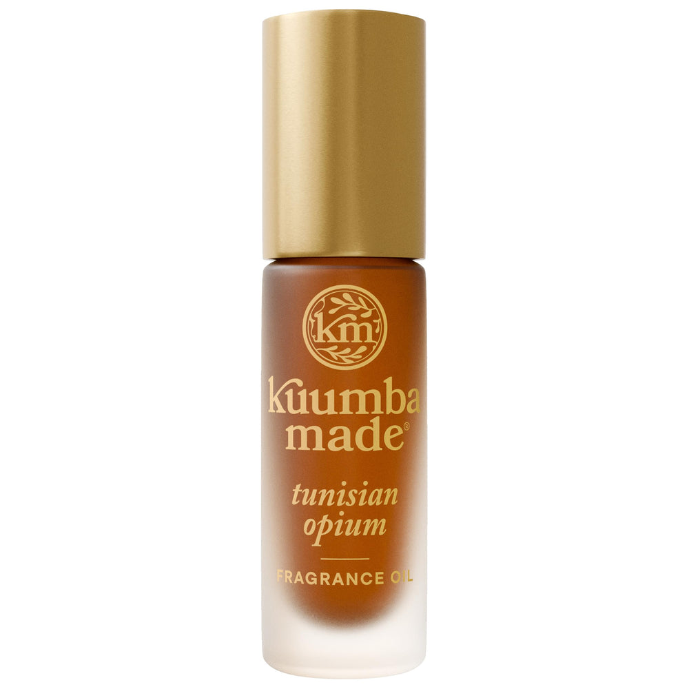 Kuumba Made front bottle view highlighting compact portable perfume