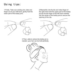 KWONG Dofash pins securing a low bun for secure hold during wear
