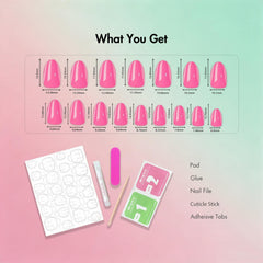 KXAMELIE kit accessories with glue and tabs showing ready-to-use convenience benefit