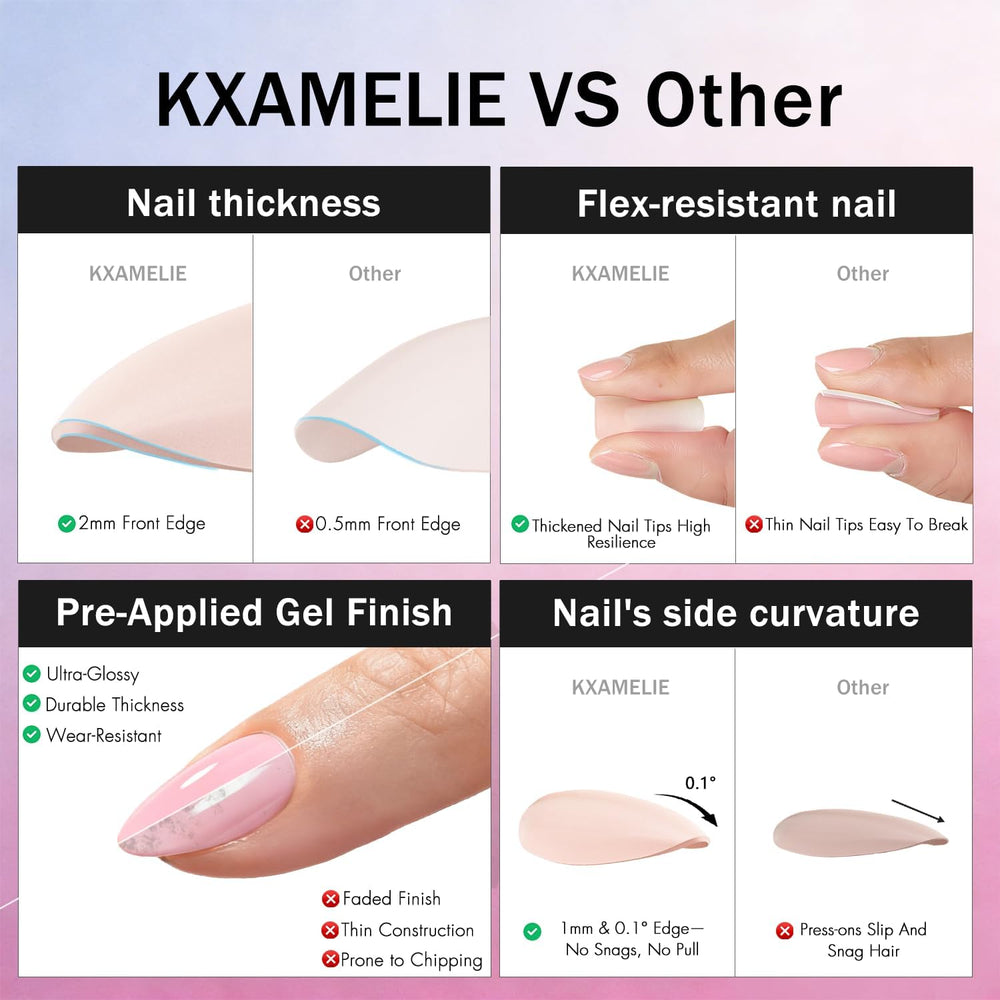 KXAMELIE application scene with glue and tabs showing quick secure wear benefit