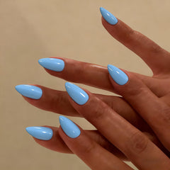KXAMELIE front packaging showing sky blue nails and included tools for convenience
