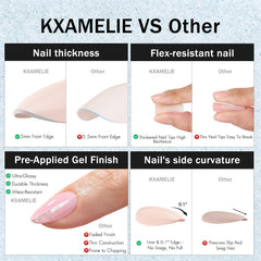 KXAMELIE worn on hand lifestyle shot demonstrating chic almond shape benefit