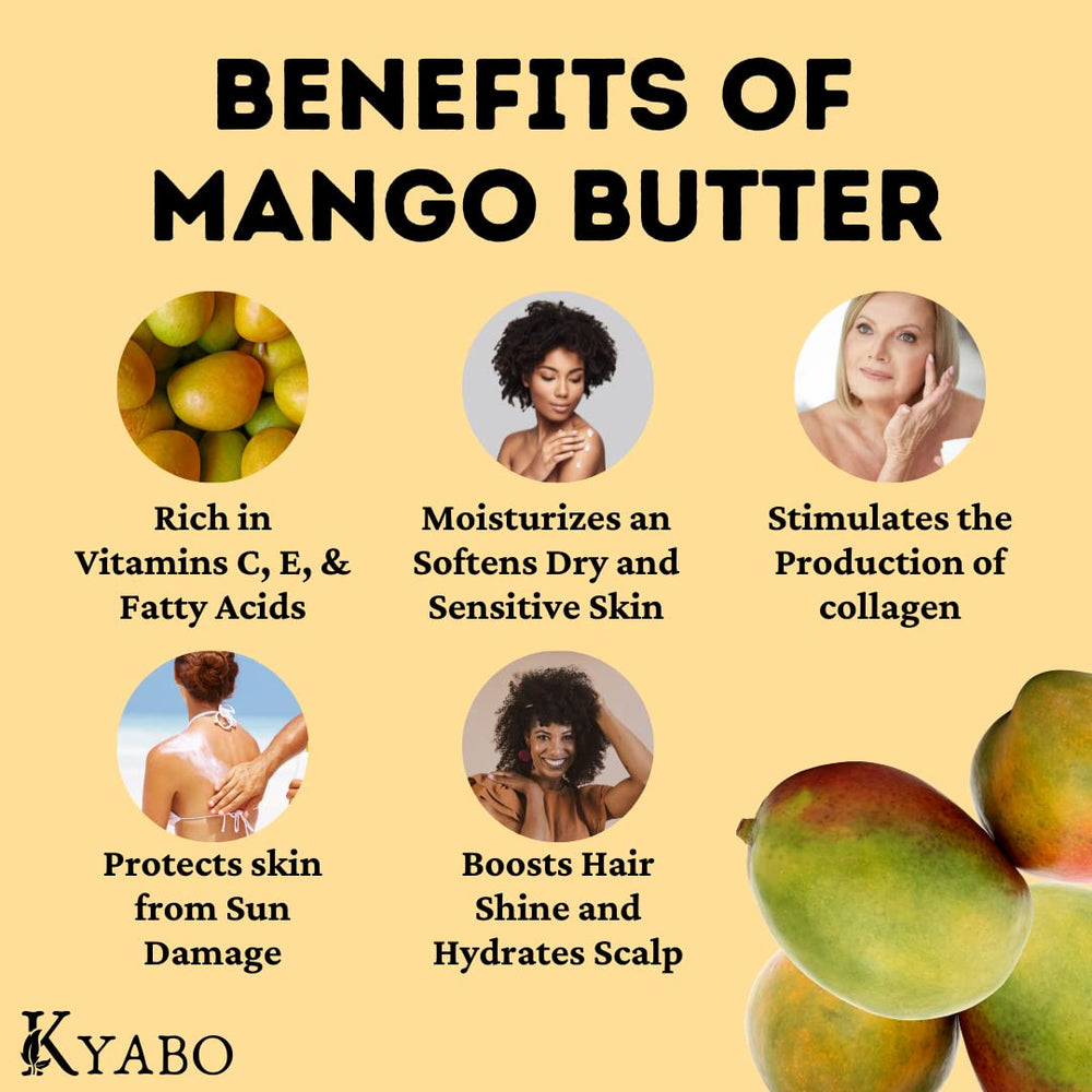 Kyabo creamy mango butter texture close-up illustrating smooth consistency for blending