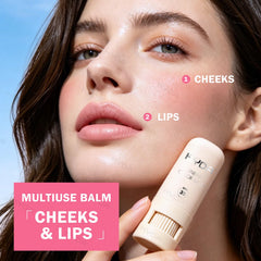 KYDA applied to lips close-up showing satin shimmer and hydration benefit