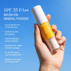 KYDA applied on face to set makeup and deliver light sun protection