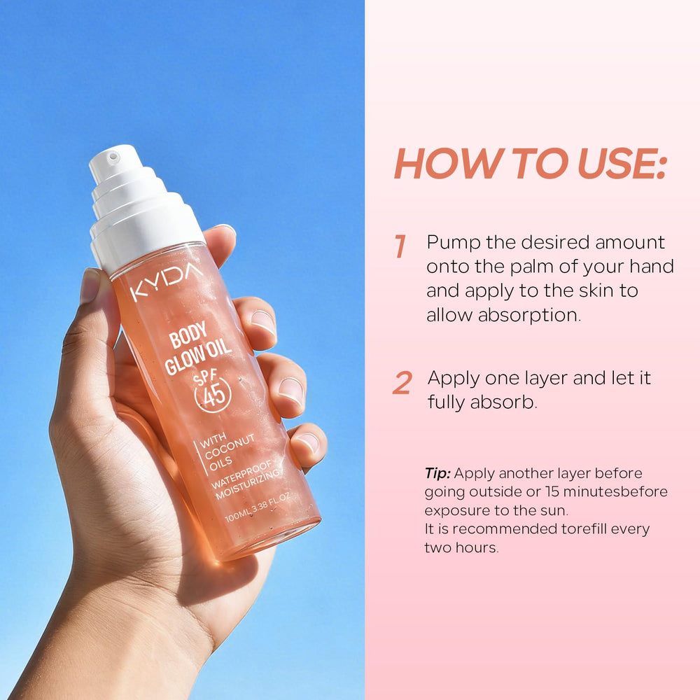 KYDA bottle beside coconut and flower suggesting natural-scented hydration