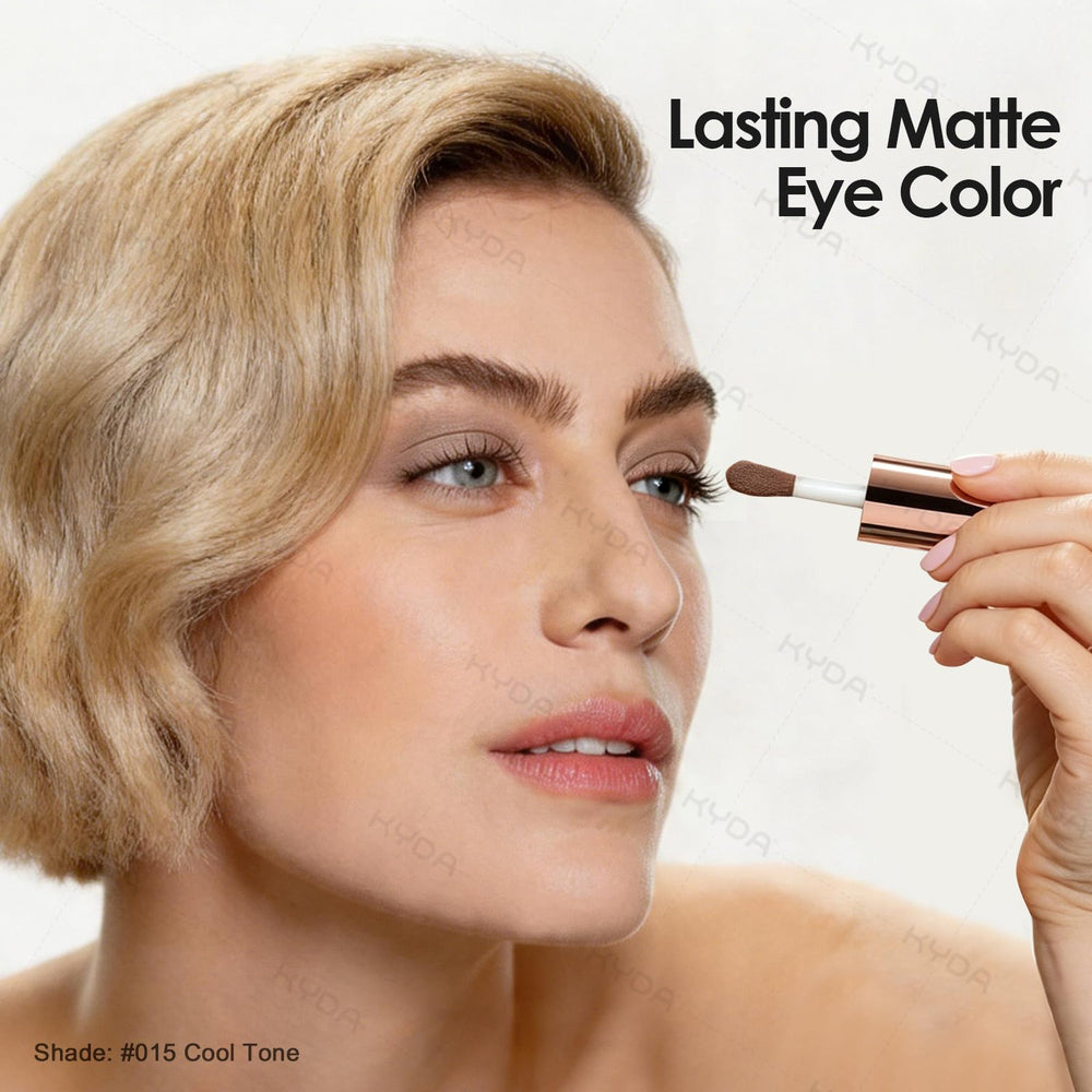 KYDA cream-to-powder texture close detail for velvety matte finish