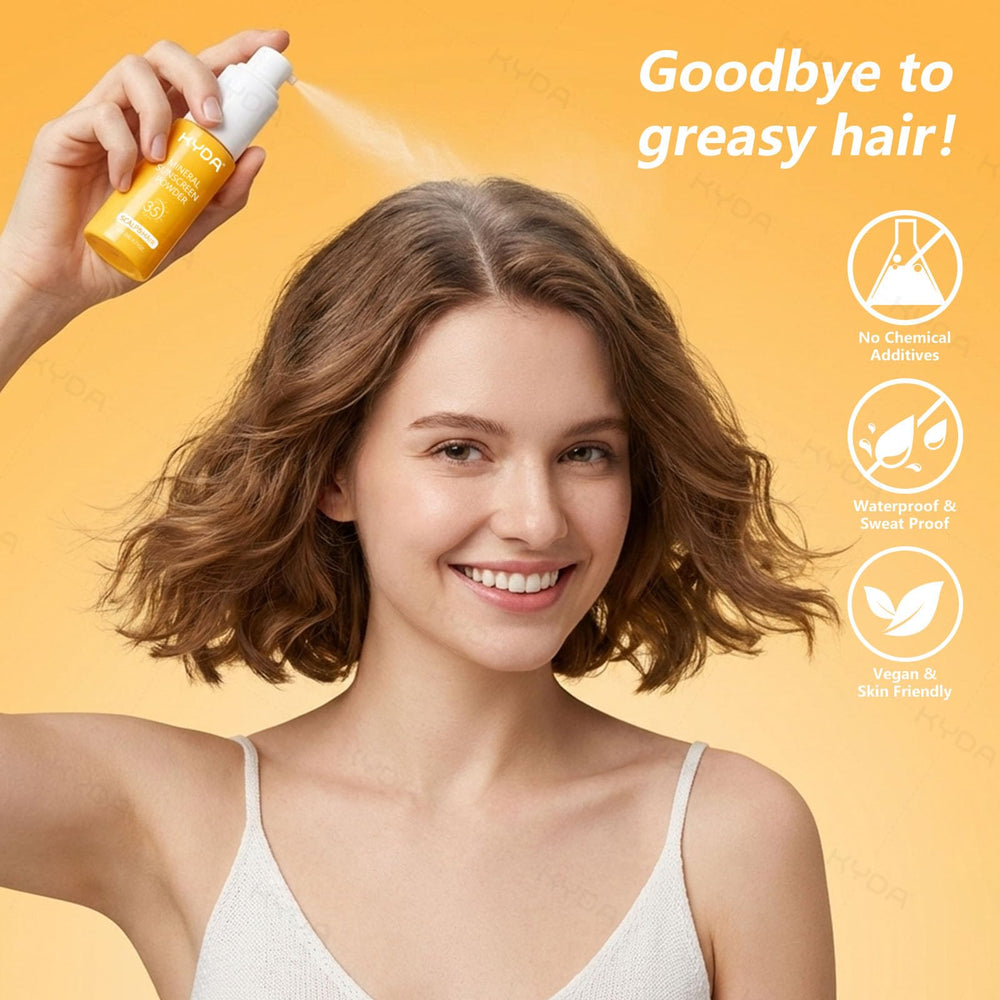 KYDA label ingredient panel highlighting mineral SPF and usage notes