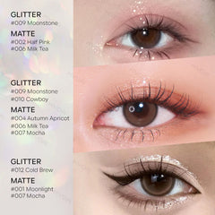 KYDA applied on model eyelid displaying natural brightening effect benefit: subtle daytime lift
