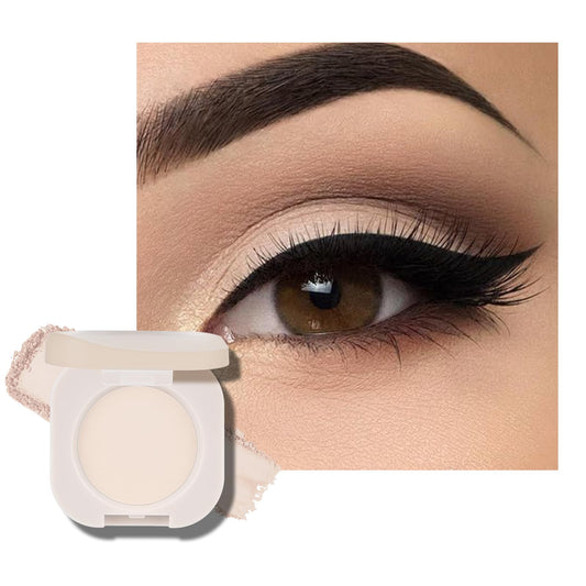 KYDA Moonlight compact front view showing clean beige matte finish and sleek packaging benefit: easy storage