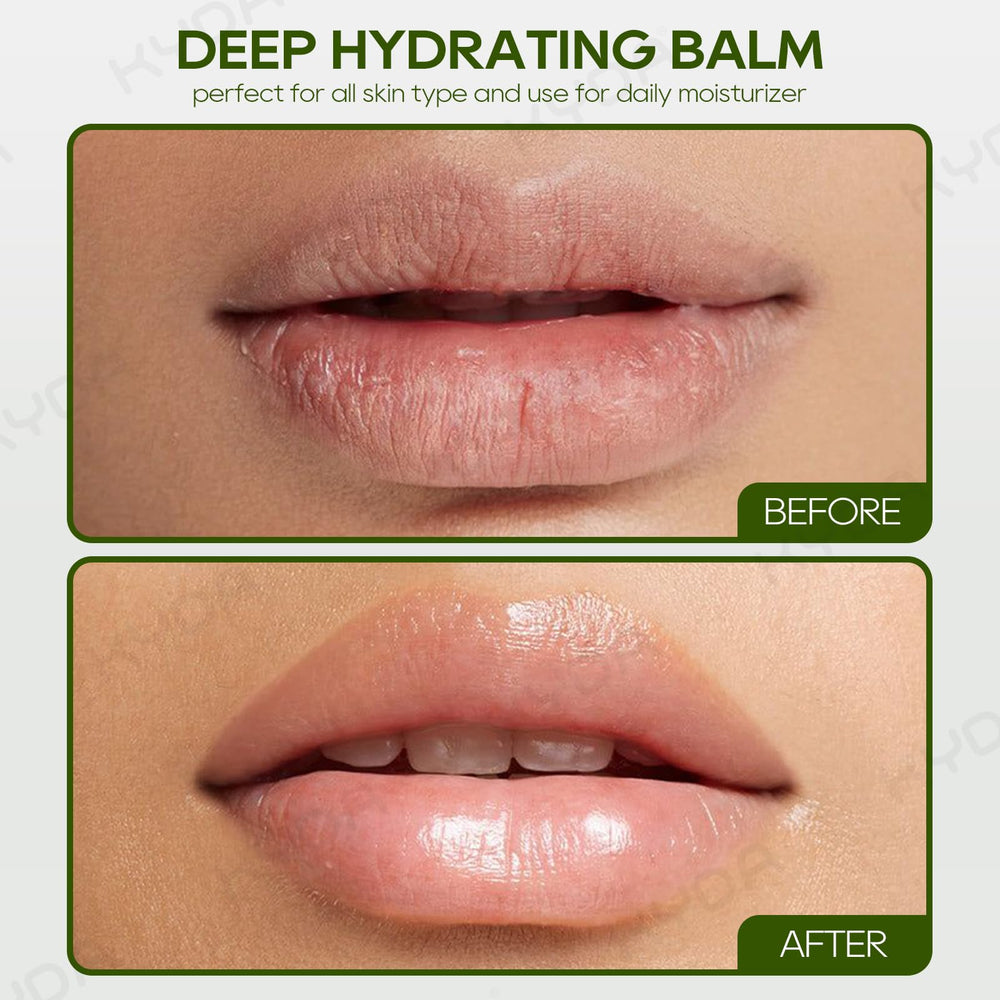 KYDA opened balm tip showing creamy texture and easy swipe