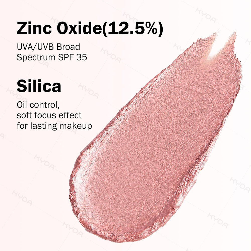 KYDA shimmer detail macro highlighting fine pearlescent particles for luminosity