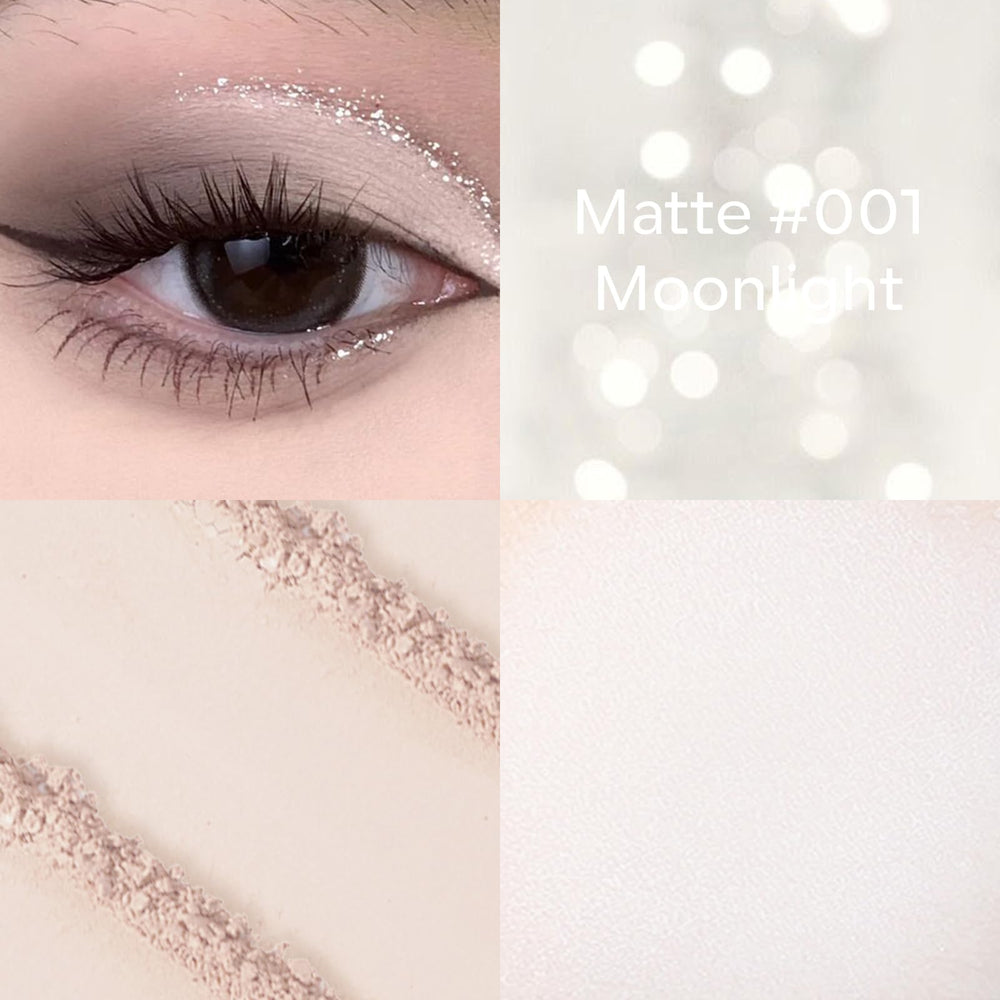 KYDA off-white vanilla pan close-up highlighting fine matte texture benefit