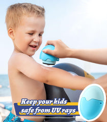 KYHDIYA after-sun lotion application on leg, soothes and spreads evenly