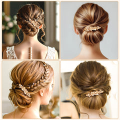 Kynigo clip worn in an updo demonstrating secure decorative hold
