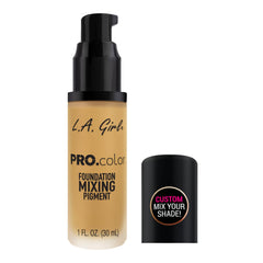 L.A. Girl pigment dropper dispensing yellow tone, precise color correction benefit