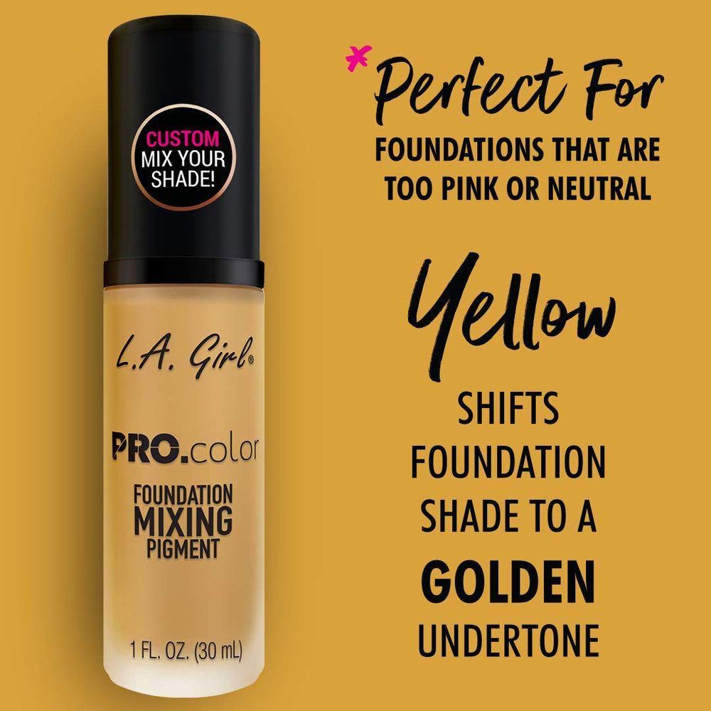 Person applying mixed foundation in mirror, L.A. Girl creates natural undertone match benefit