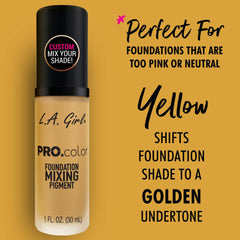 Person applying mixed foundation in mirror, L.A. Girl creates natural undertone match benefit