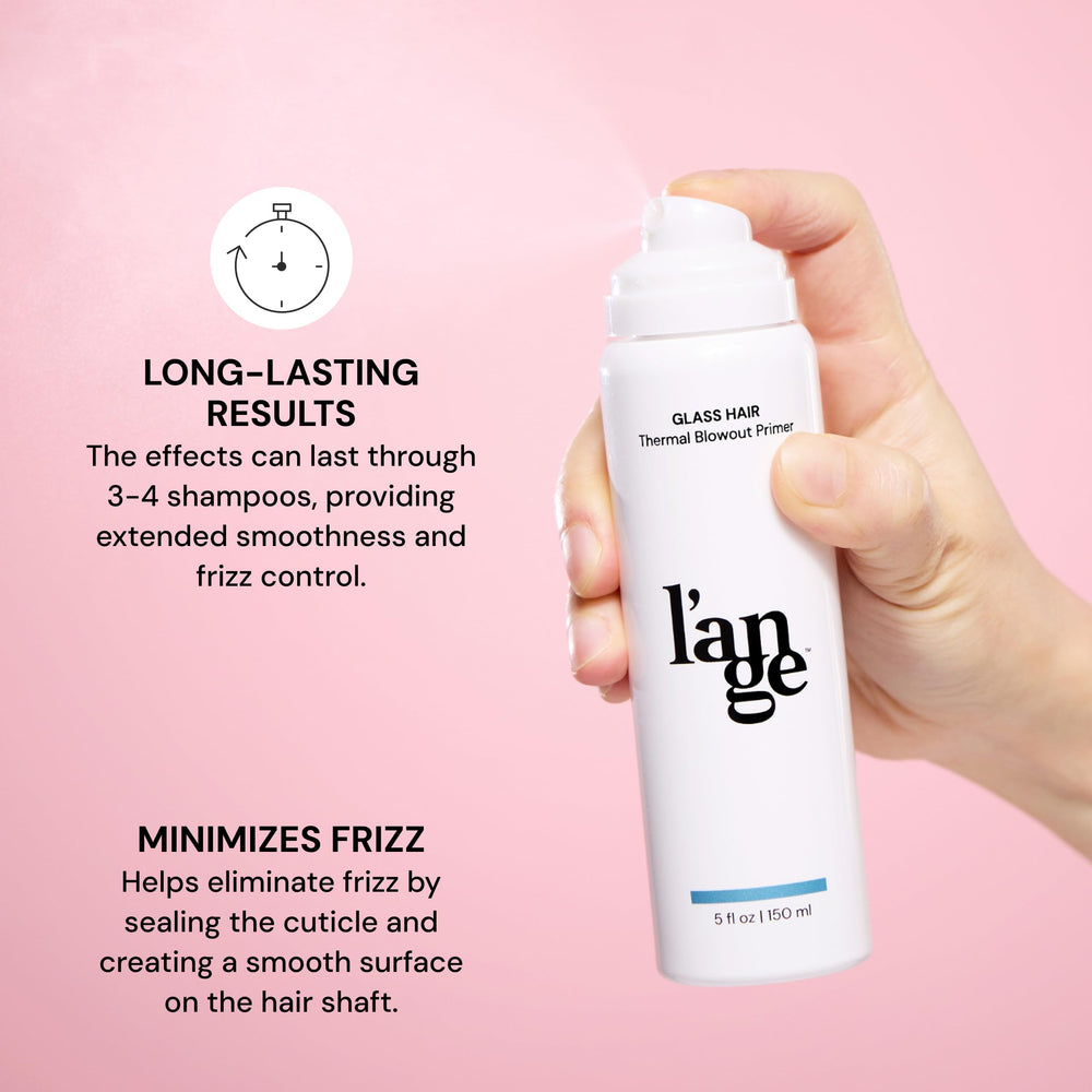 L'ANGE HAIR spray action on damp hair demonstrating even lightweight coverage