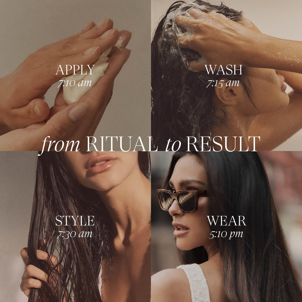 L’ANZA product on hand ready to apply for deep-conditioning benefit