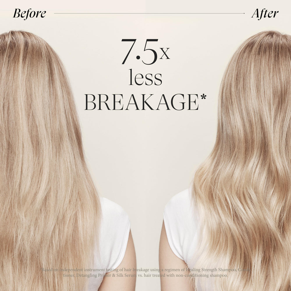 L’ANZA close-up of hair strands with glossy shine and strengthened look