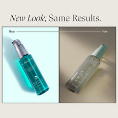 L’ANZA pump dispensing serum illustrating easy application and controlled use