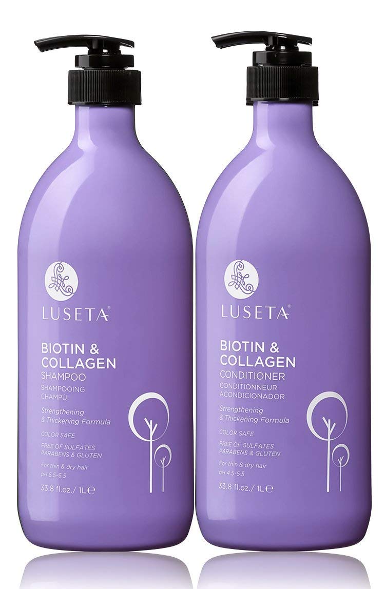 L LUSETA front packaging showing twin 33.8oz bottles and clear benefits