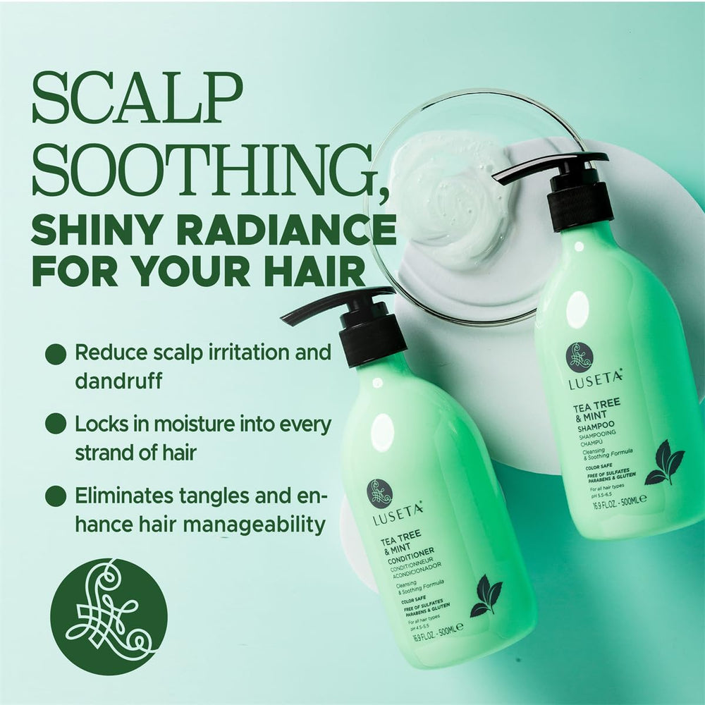 L LUSETA shampoo gel texture on palm, gentle clarifying benefit