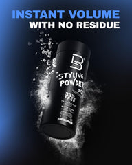 L3 powder sprinkled into hand demonstrating easy application and controlled use