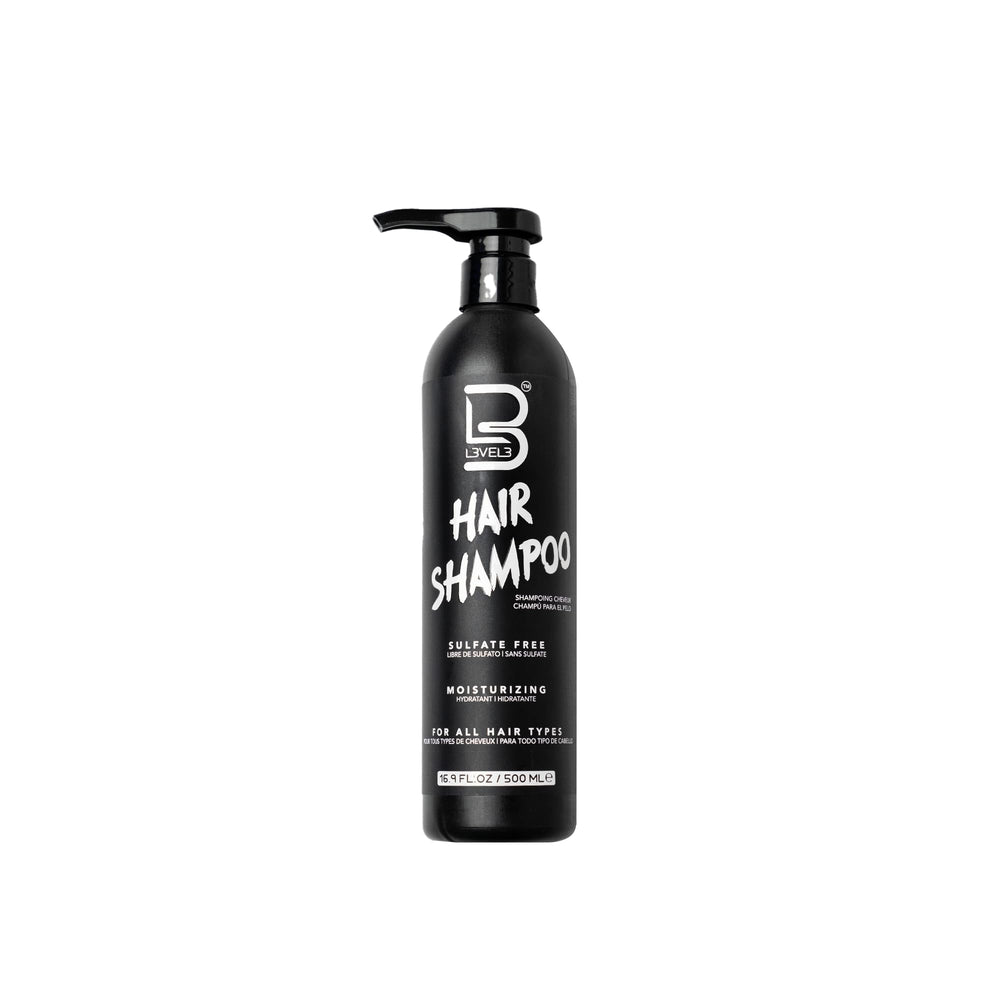 L3 front packaging showing bottle and brand, promotes gentle volumizing benefits