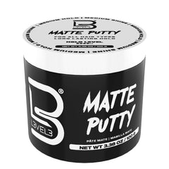 L3 jar front view showing branding and matte putty packaging benefit