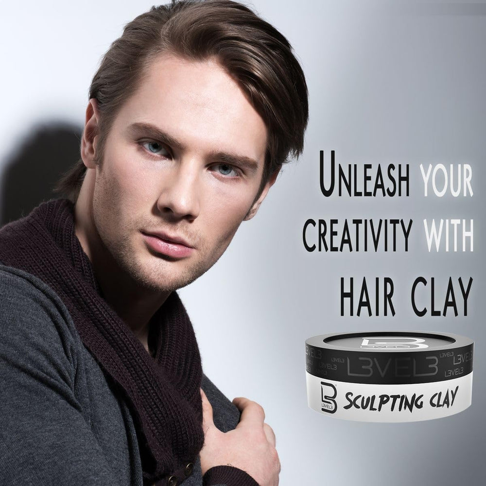 L3 medium textured hairstyle top view showing natural separation