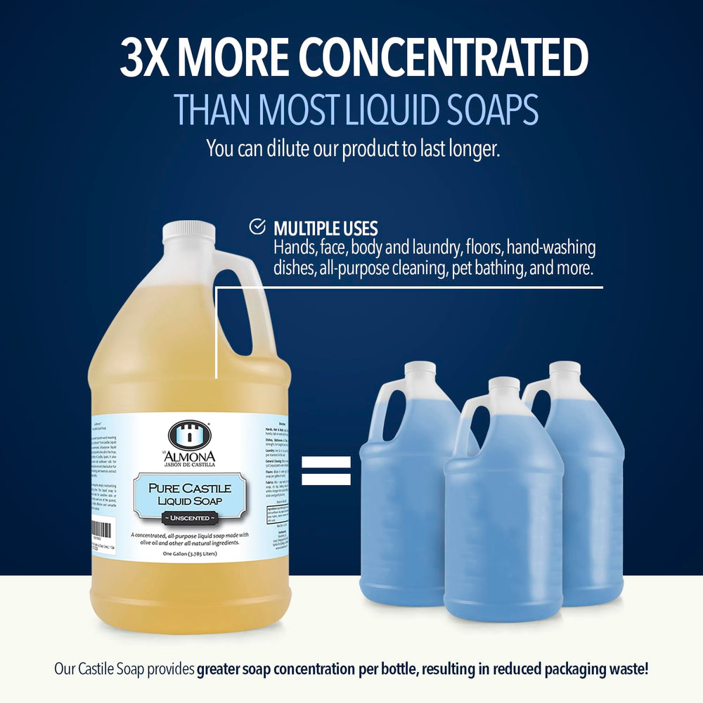 La Almona diluted solution in mop bucket showing floor-cleaning efficiency