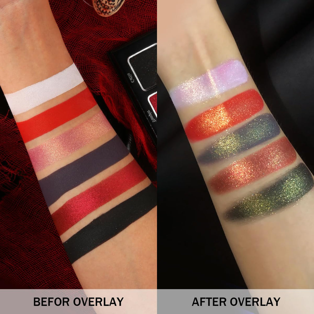 La Catrina palette used in witch cosplay eye look, dramatic long-wear benefit