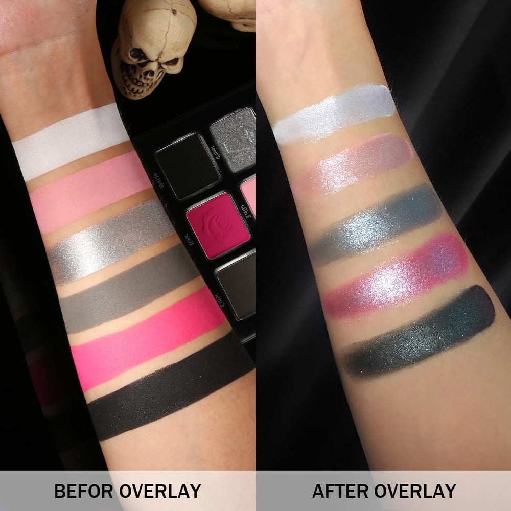 La Catrina silver metallic swatch demonstrates reflective highlight payoff
