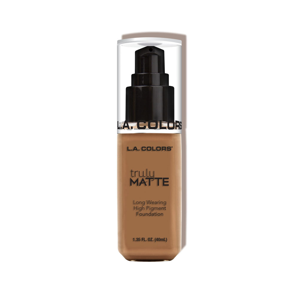 L.A. COLORS pump dispensing foundation emphasizing controlled, mess-free use