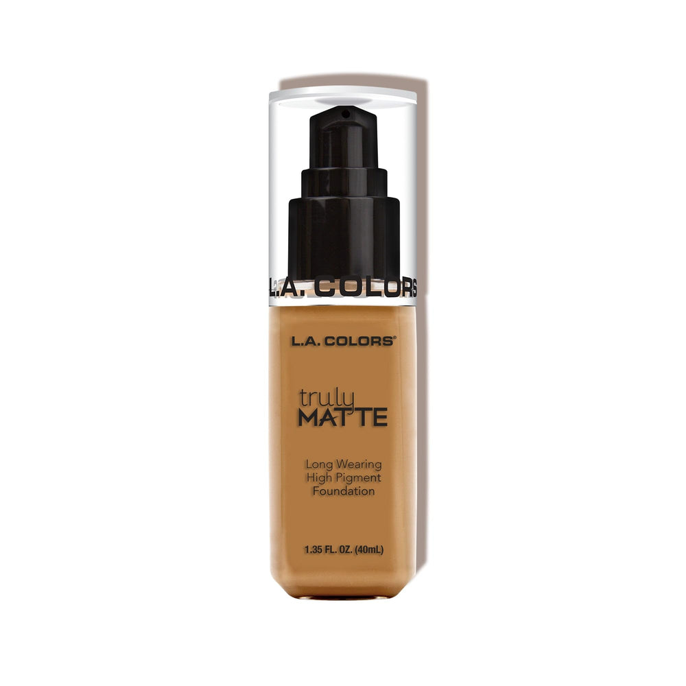 L.A. COLORS front packaging in Cafe showing compact matte finish benefit