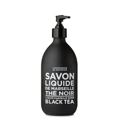 La Compagnie de Provence front packaging showing elegant glass bottle and pump benefit: premium presentation