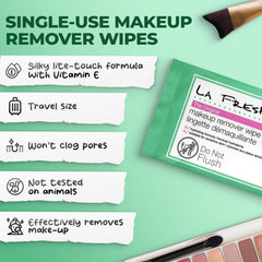 LA Fresh wipes arranged with travel essentials for on-the-go convenience