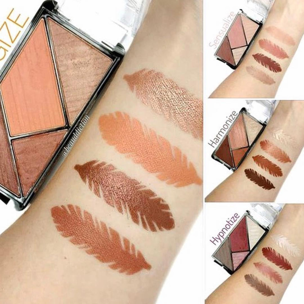 L.A. Girl Urbanize swatches on skin showing rich pigment and true-to-pan color