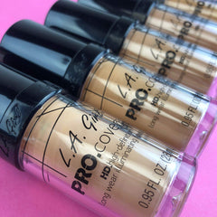 L.A. Girl foundation in a makeup bag showing travel-friendly daily use benefit