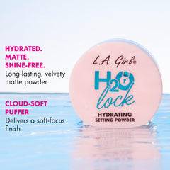 L.A. Girl compact held in hand demonstrating size and portability benefit